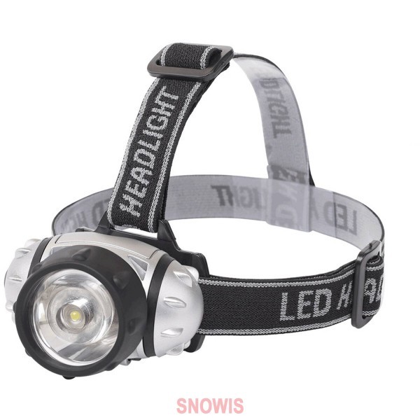 LED Hoofdlamp-Aigostar-50 Meter-Kantelbaar-1 LED- 1.8W-Zilver