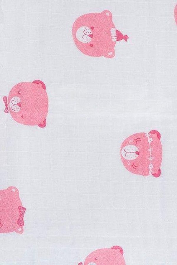 Washandjes Hydrofiel Funny Bear - Pink - 3 Stuks - Jollein
