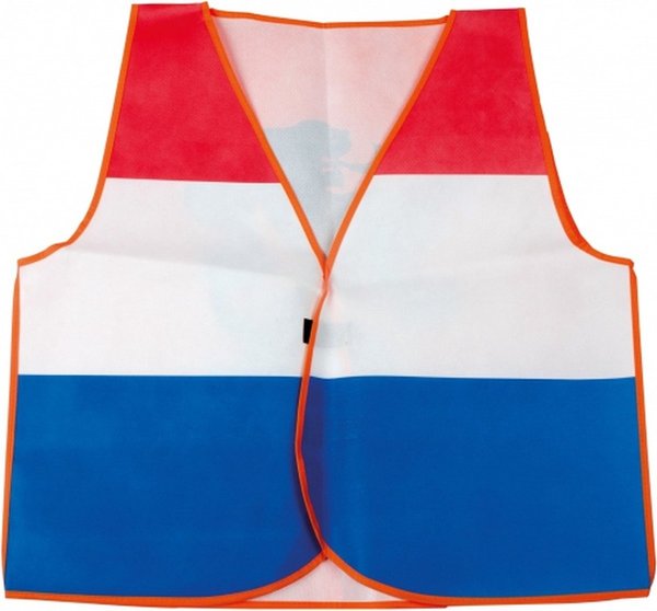 Nederland Supportersvest Oranje/rood/wit/blauw One Size