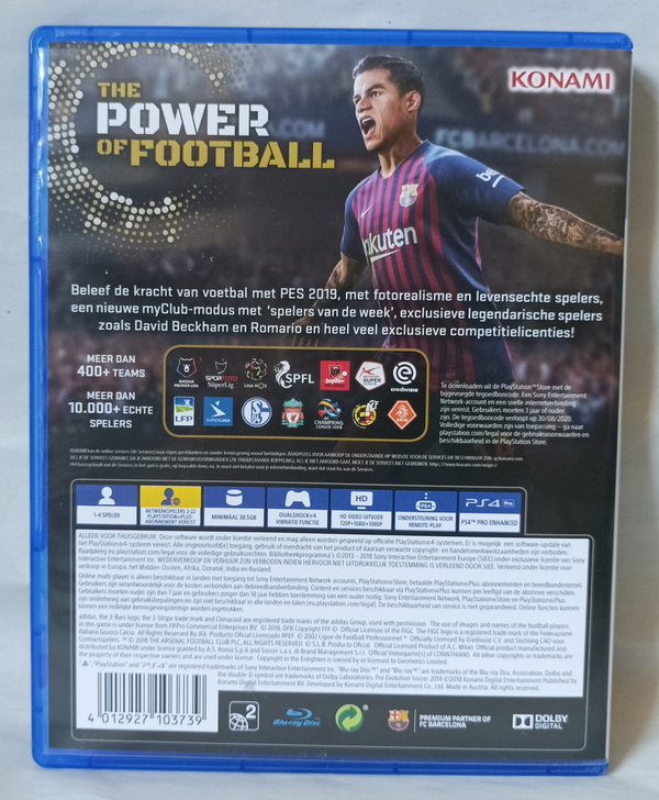 Pro Evolution Soccer 2019 - Playstation 4
