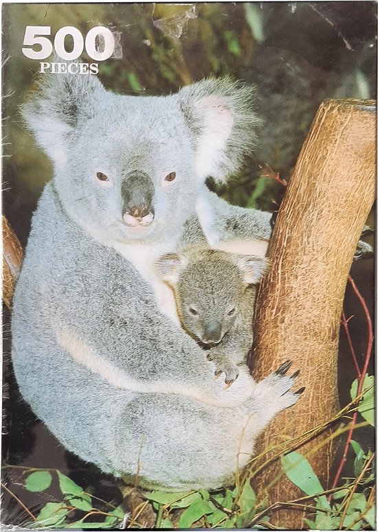 Puzzel 500 stukken "The silver series - Family of Koalas"