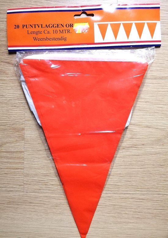 Vlaggenlijn Oranje, 10 meter- 20 puntvlaggen