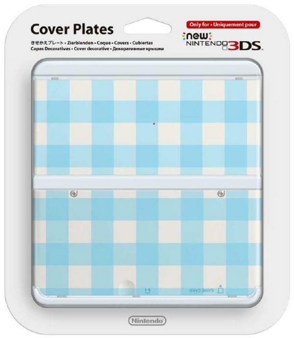 New Nintendo 3DS Coverplate - Ruit Blauw