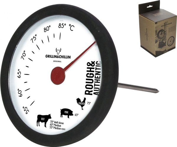 Gusta BBQ Thermometer 9,xH13cm - Cadeautip - barbecue - grill
