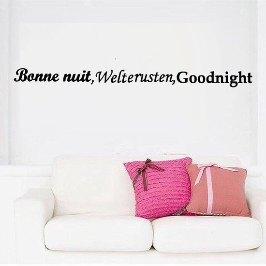 Muursticker Tekst - Bonne nuit