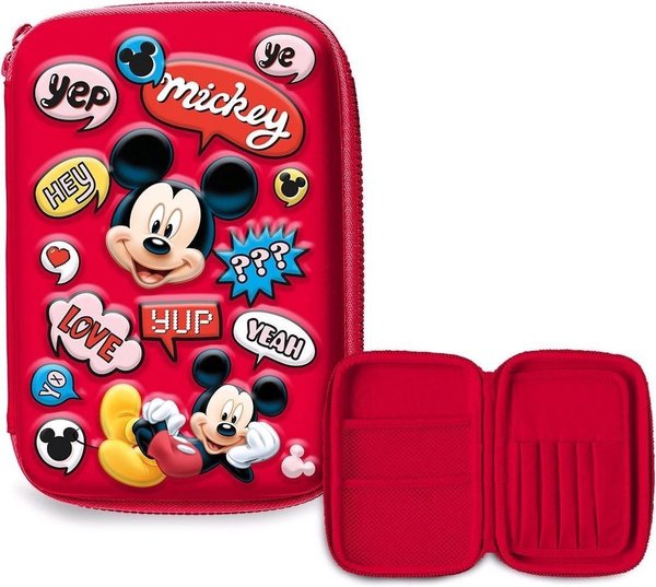 Disney Etui Mickey Mouse Junior 14 X 21 Cm Polyester/eva Rood