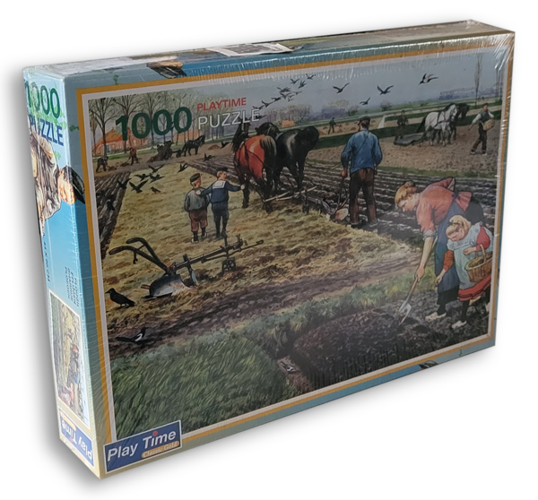 Puzzel 1000 stukjes "Ploegen" Play time Classic gold